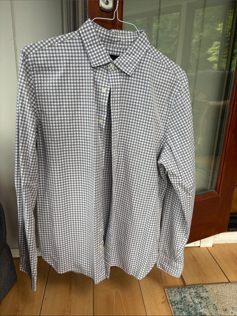 The Men's Store Bloomingdale’s Gray Gingham Dress Shirt